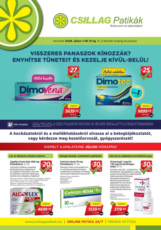 CSILLAG PATIKA flyer cover