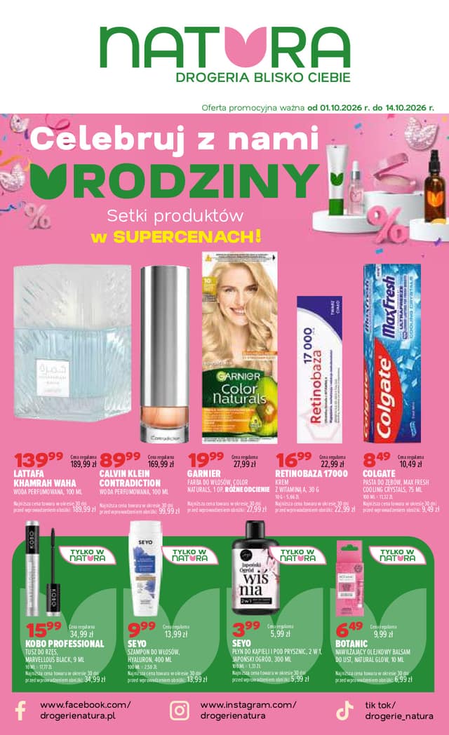DROGERIE NATURA flyer cover