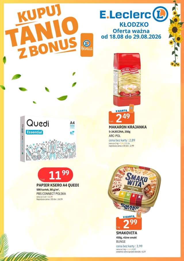 E.LECLERC SUPERMARKET flyer cover