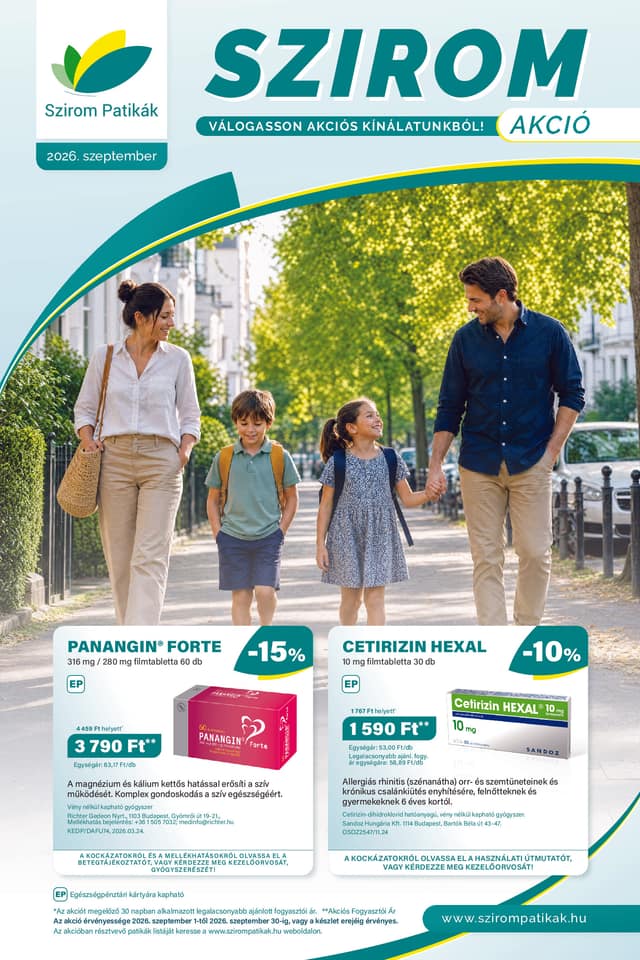SZIROM PATIKAK flyer cover